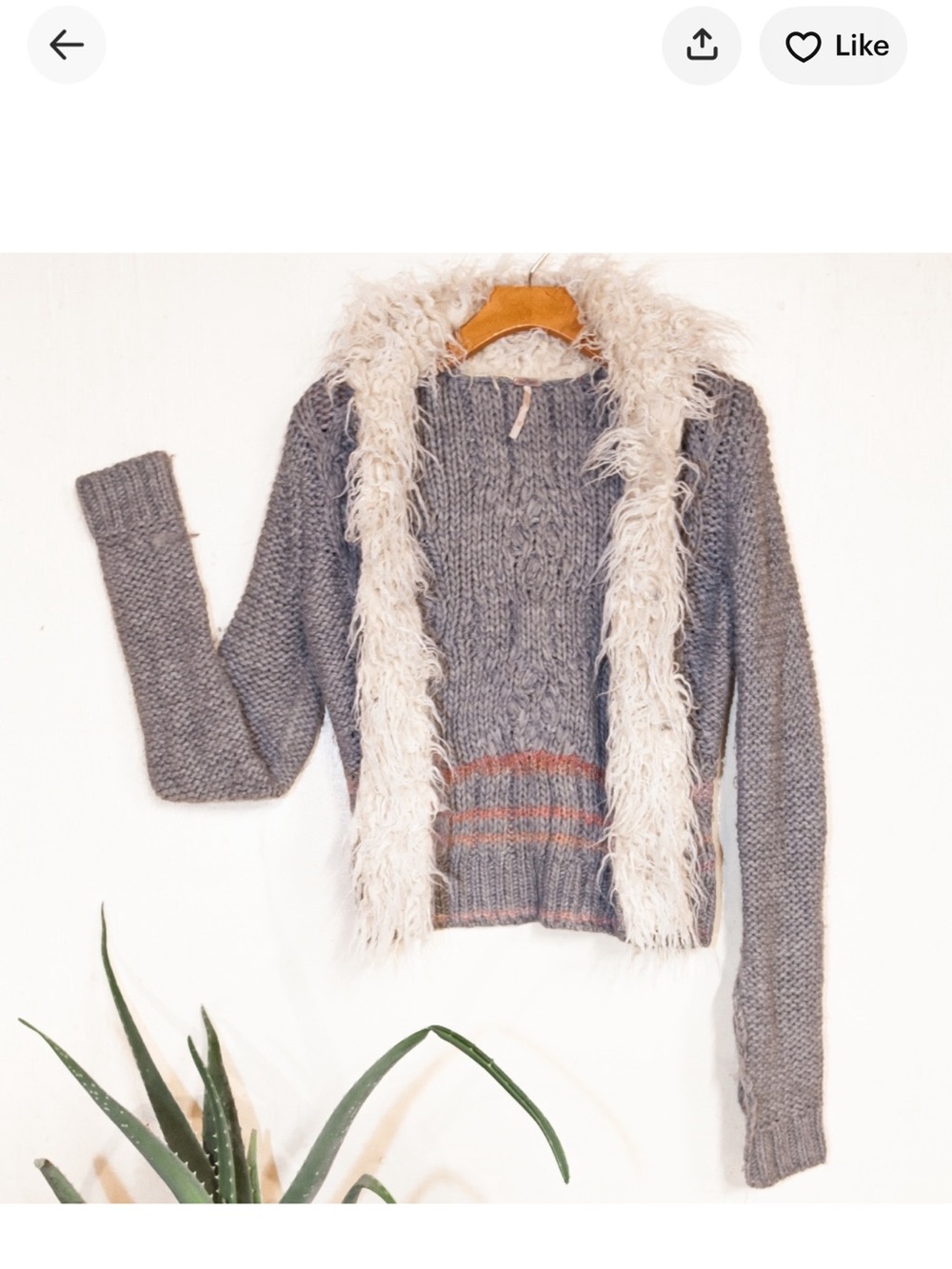Free People gray cardi. Large